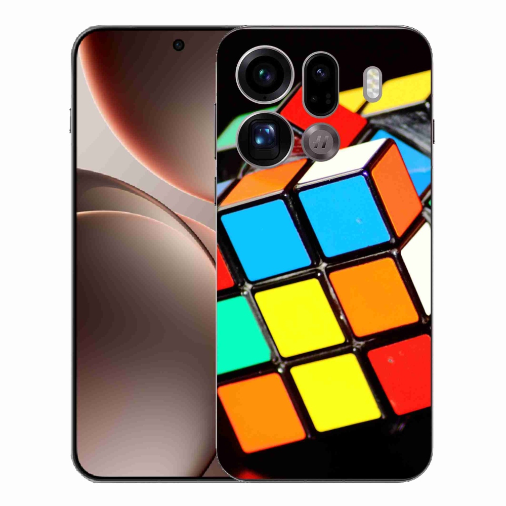 Gelový kryt mmCase na Oppo Find X9 Pro - rubikova kostka