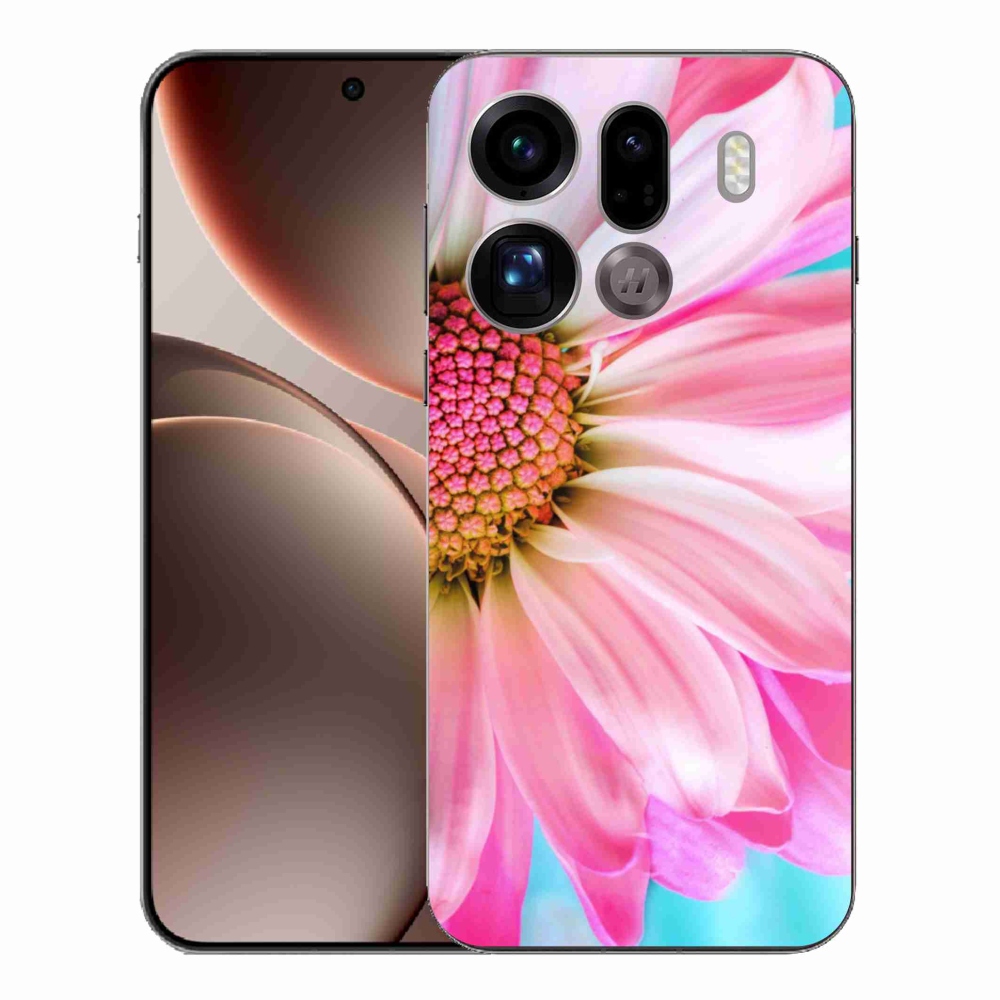 Gelový kryt mmCase na Oppo Find X9 Pro - růžová květina