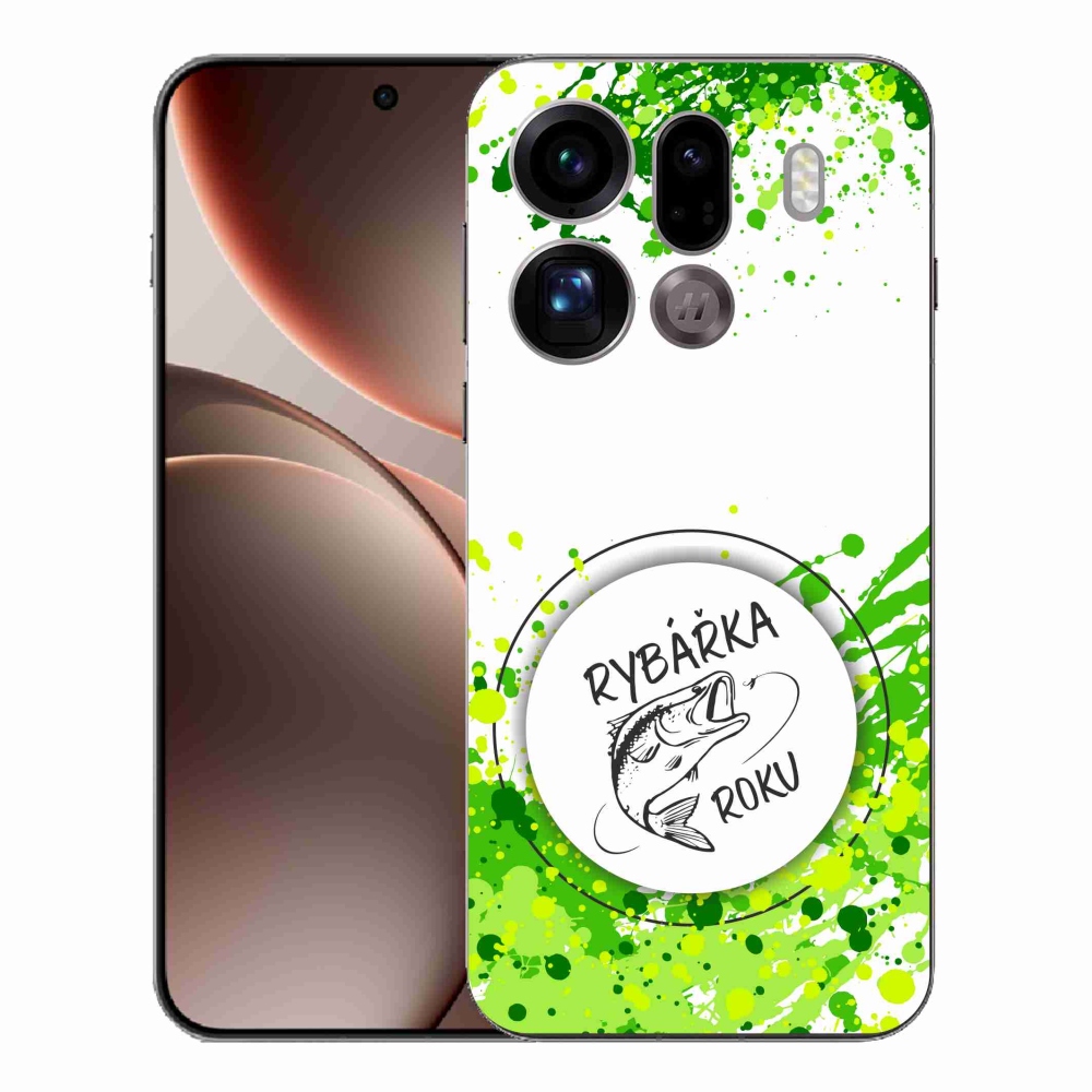 Gelový kryt mmCase na Oppo Find X9 Pro - rybářka roku bílé pozadí