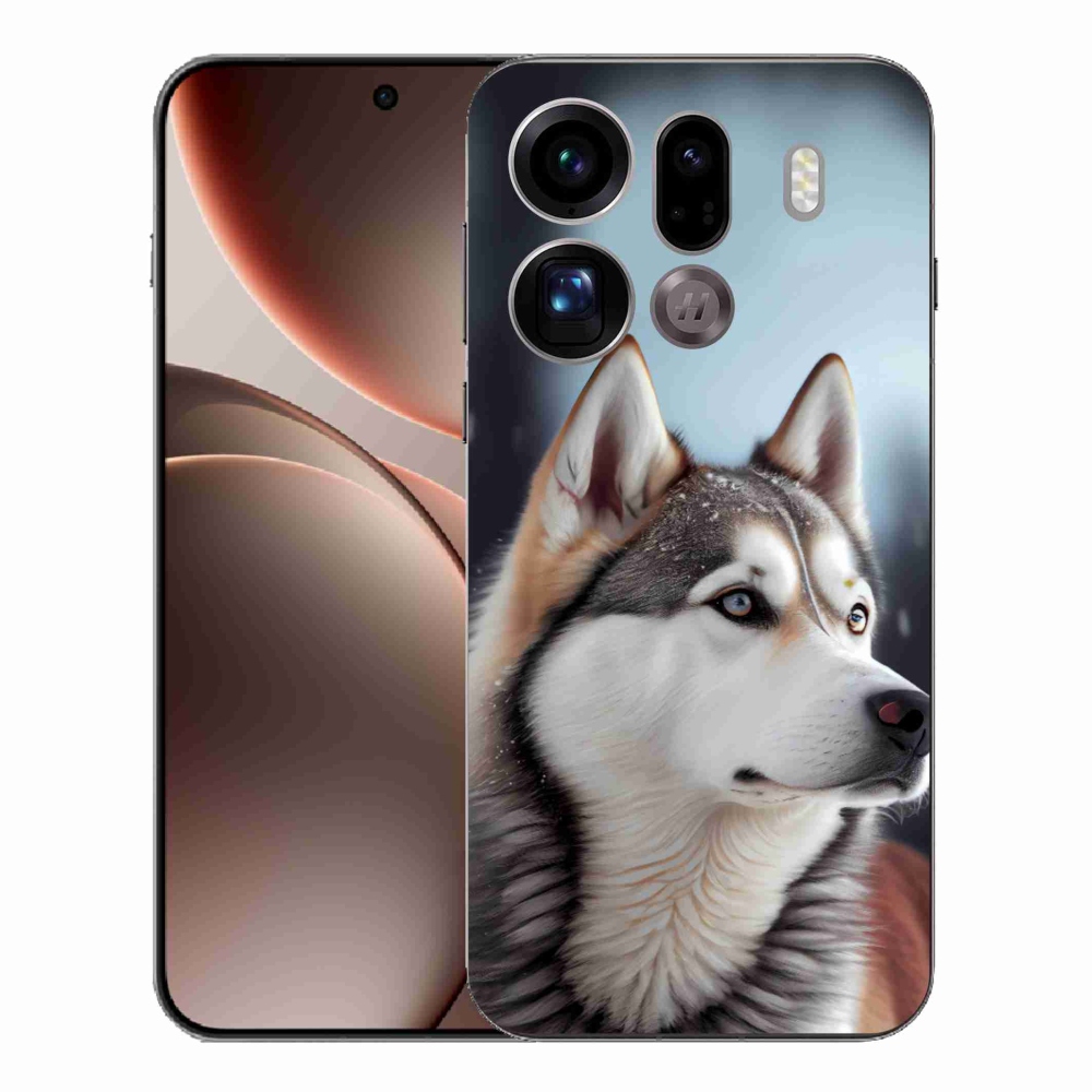 Gelový kryt mmCase na Oppo Find X9 Pro - sibiřský husky