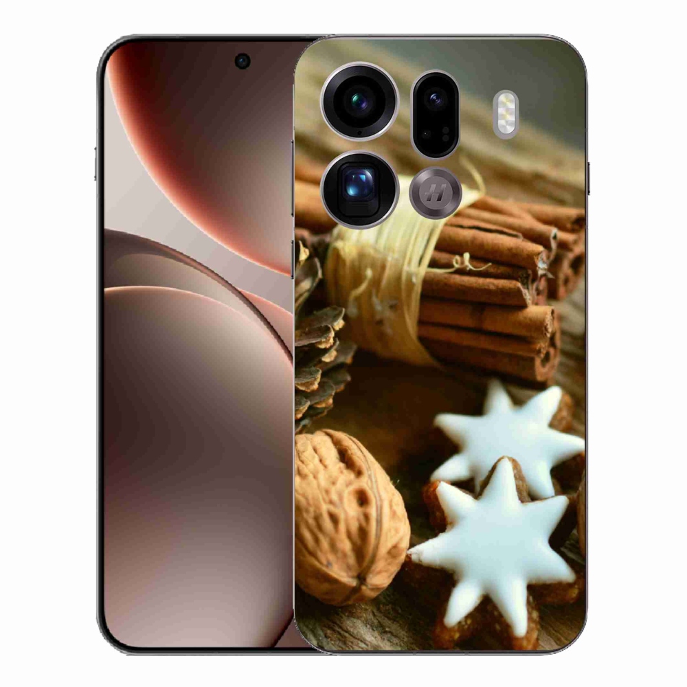 Gelový kryt mmCase na Oppo Find X9 Pro - skořice a perníčky