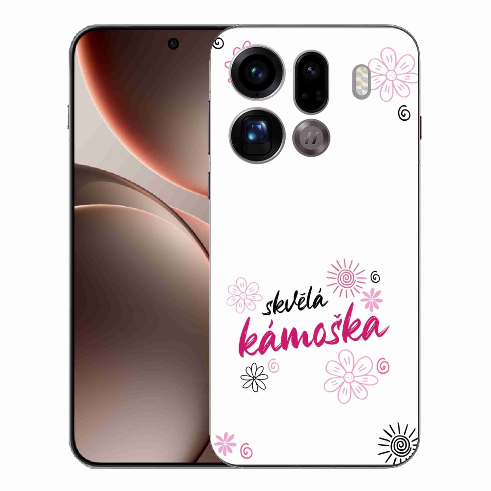 Gelový kryt mmCase na Oppo Find X9 Pro - skvělá kámoška bílé pozadí