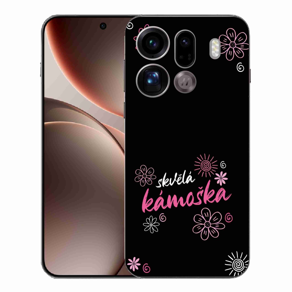 Gelový kryt mmCase na Oppo Find X9 Pro - skvělá kámoška černé pozadí