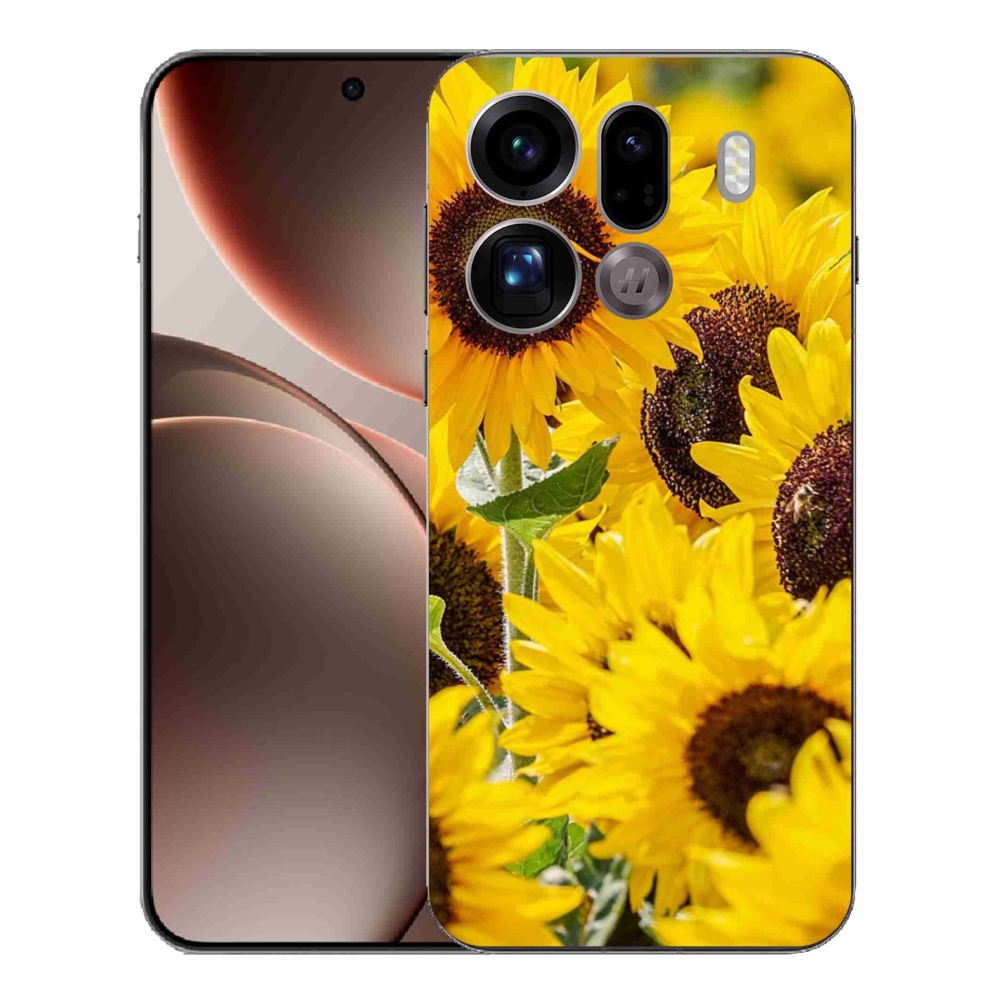 Gelový kryt mmCase na Oppo Find X9 Pro - slunečnice
