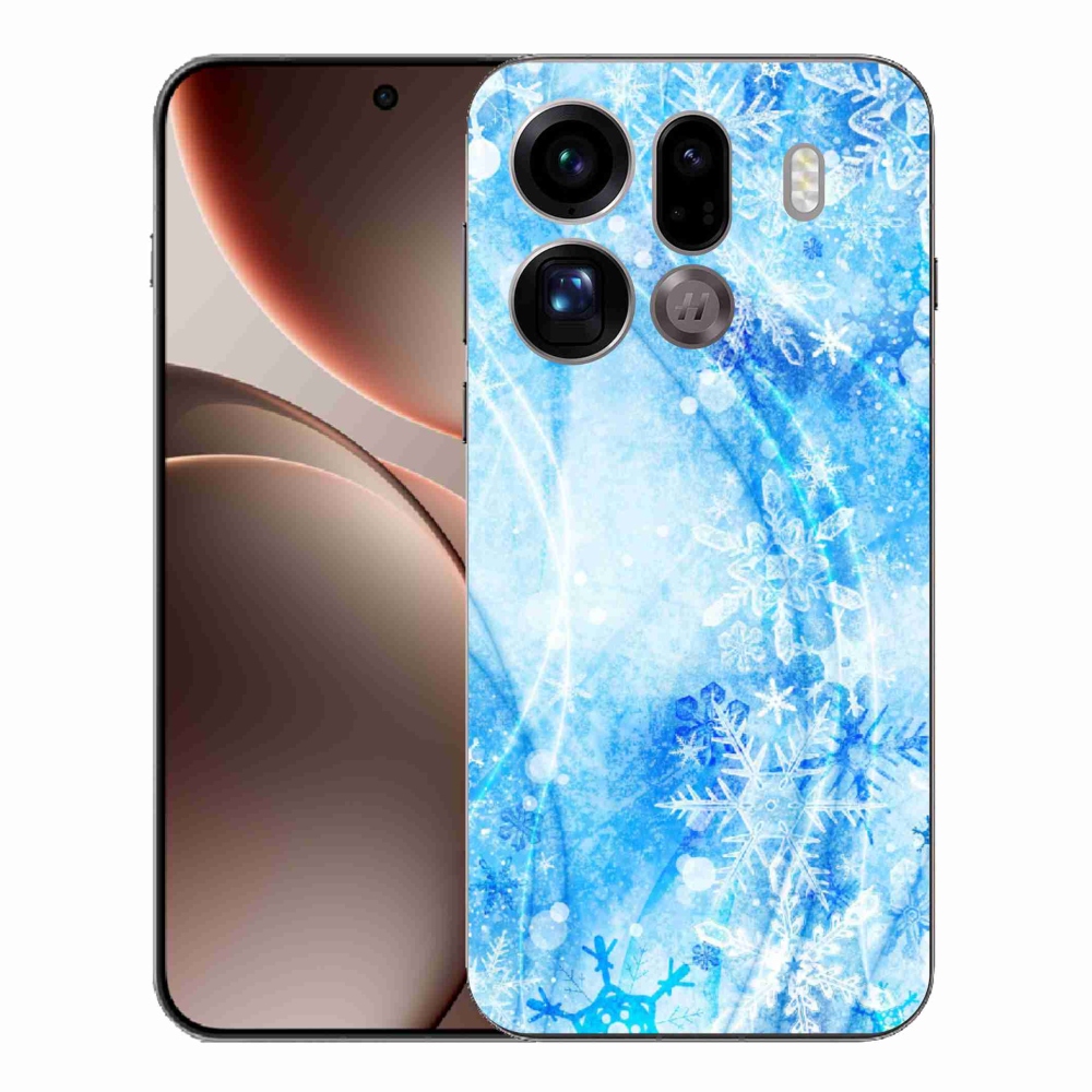 Gelový kryt mmCase na Oppo Find X9 Pro - sněhové vločky