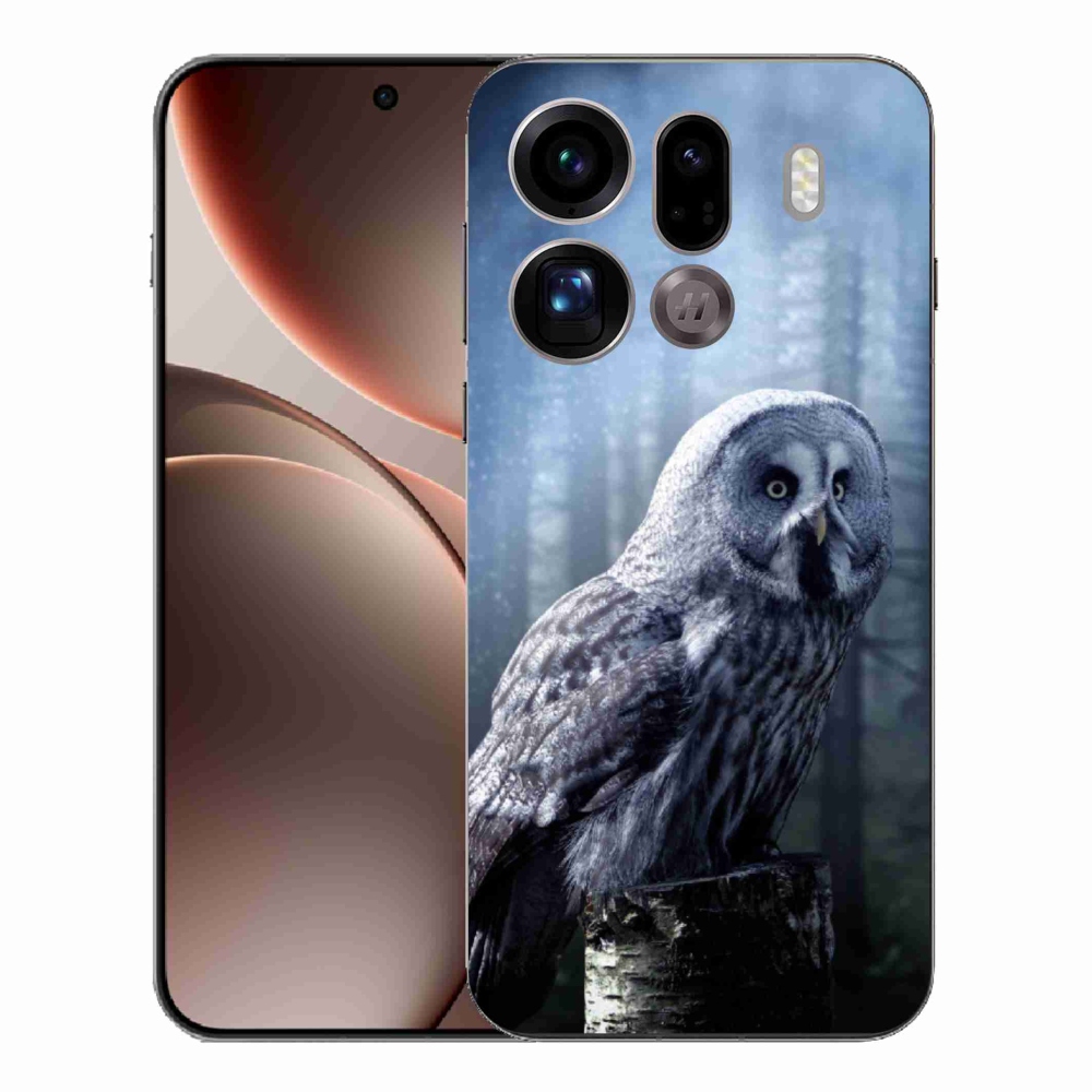 Gelový kryt mmCase na Oppo Find X9 Pro - sova