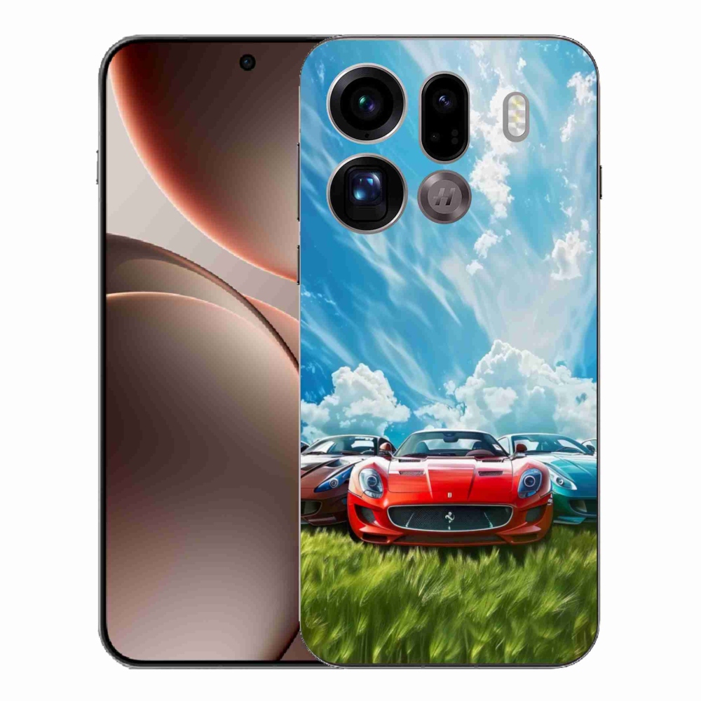 Gelový kryt mmCase na Oppo Find X9 Pro - sportovní vozy