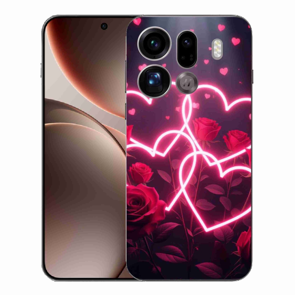 Gelový kryt mmCase na Oppo Find X9 Pro - srdce lásky