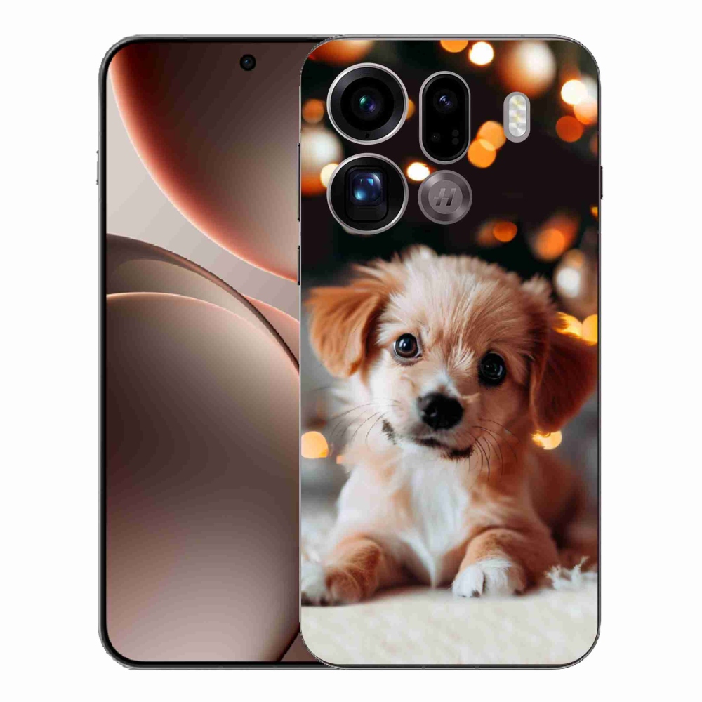 Gelový kryt mmCase na Oppo Find X9 Pro - štěňátko