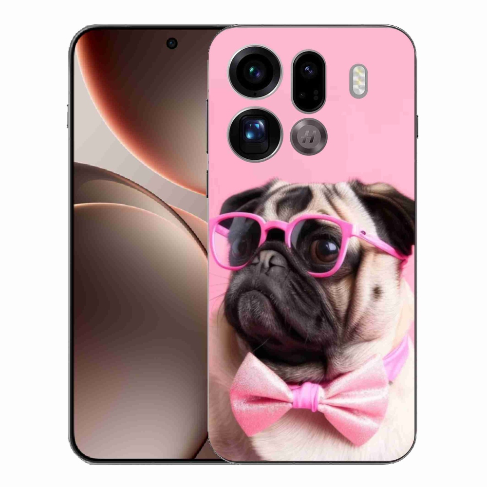 Gelový kryt mmCase na Oppo Find X9 Pro - stylový mops