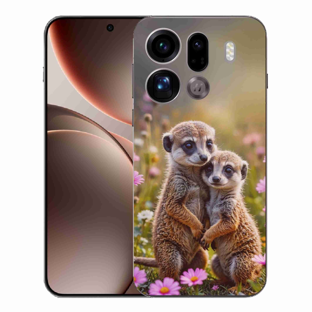 Gelový kryt mmCase na Oppo Find X9 Pro - surikatí duo