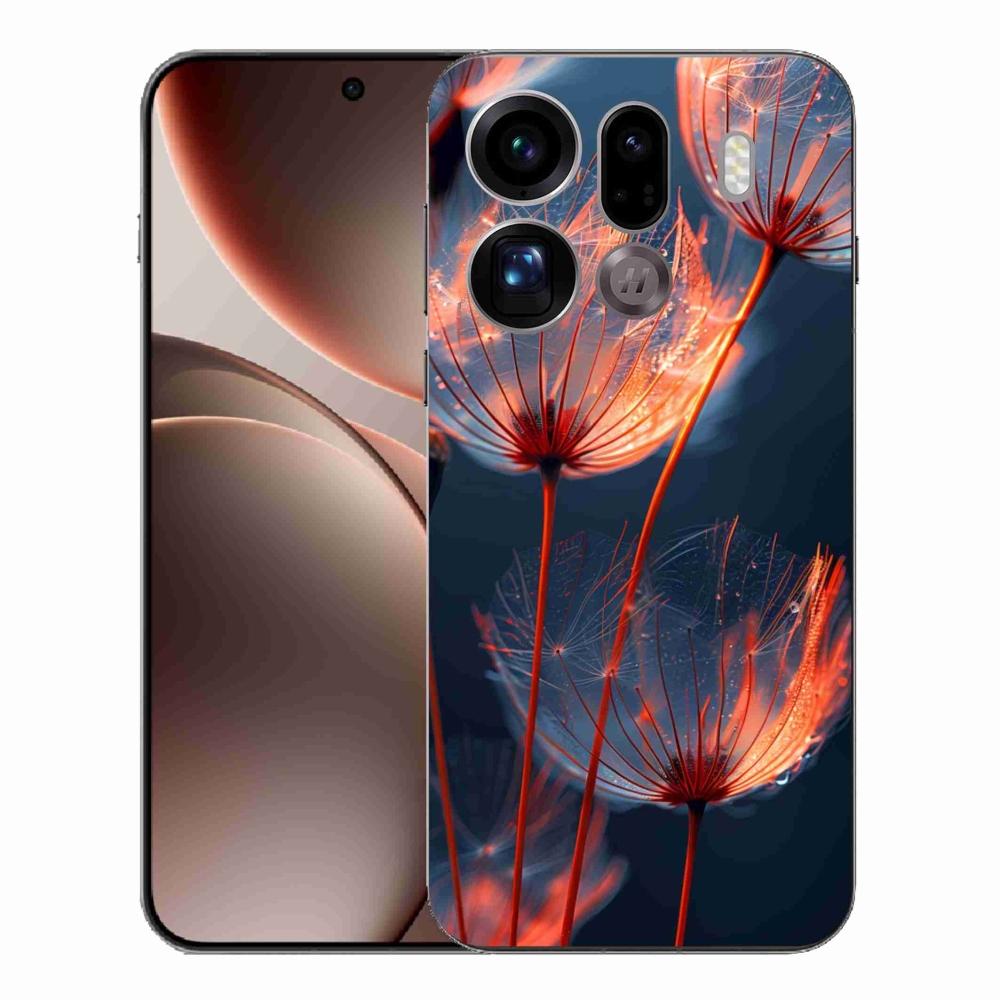 Gelový kryt mmCase na Oppo Find X9 Pro - světélkující chmýří