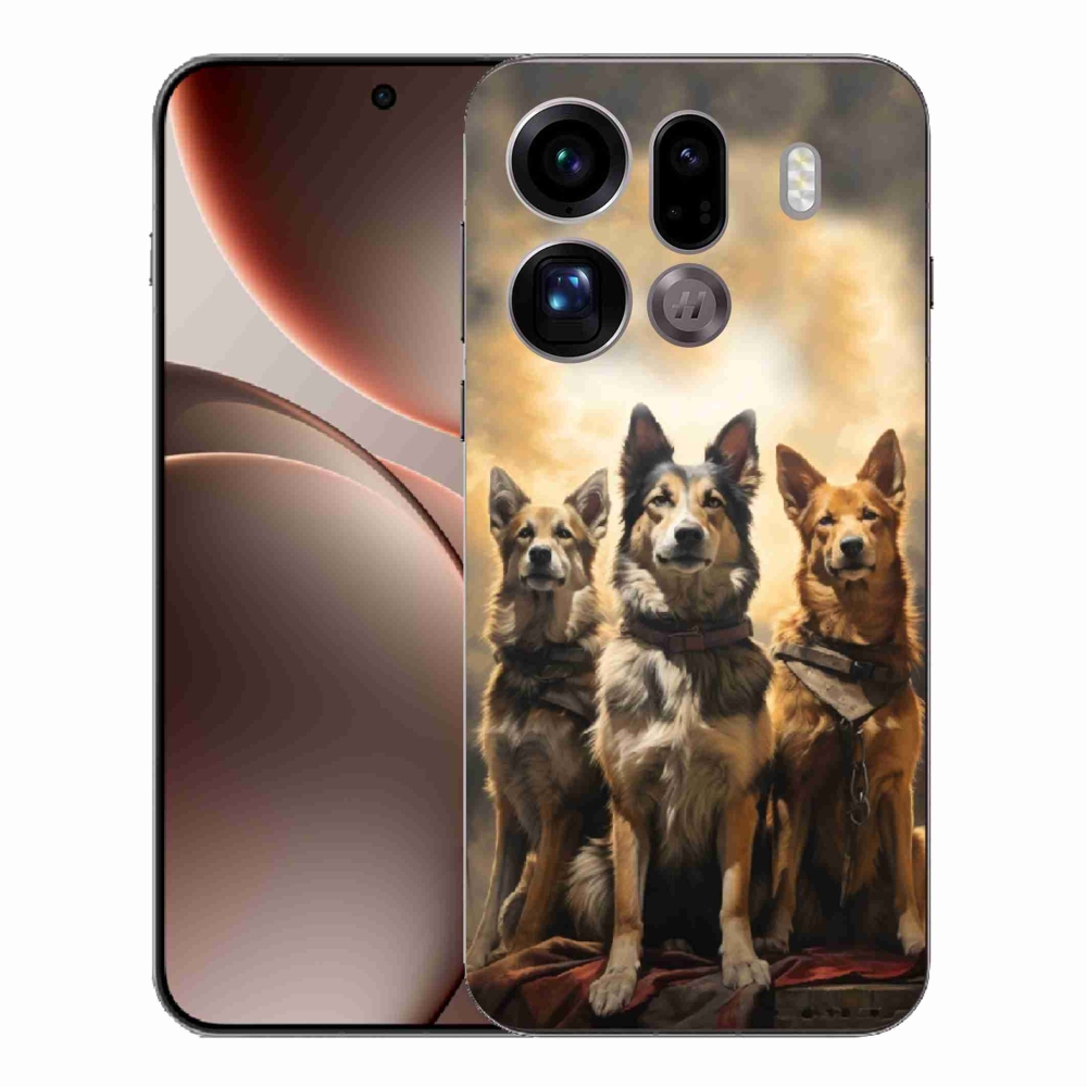 Gelový kryt mmCase na Oppo Find X9 Pro - tři psi