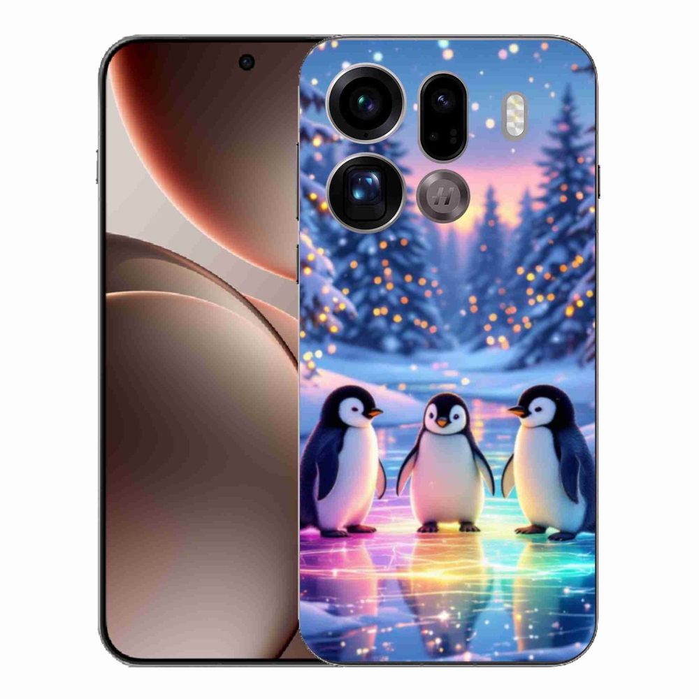 Gelový kryt mmCase na Oppo Find X9 Pro - tučnáci