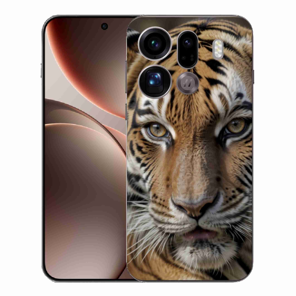 Gelový kryt mmCase na Oppo Find X9 Pro - tygří pohled