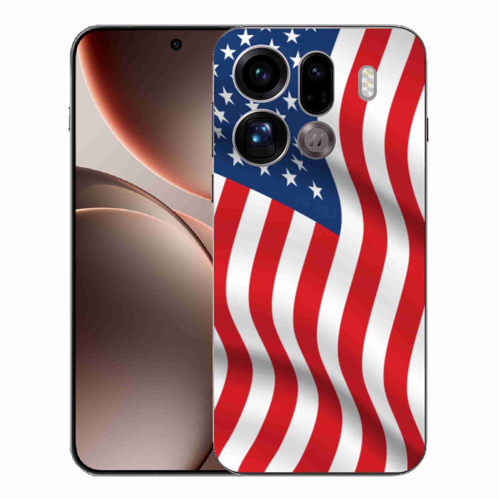 Gelový kryt mmCase na Oppo Find X9 Pro - USA vlajka