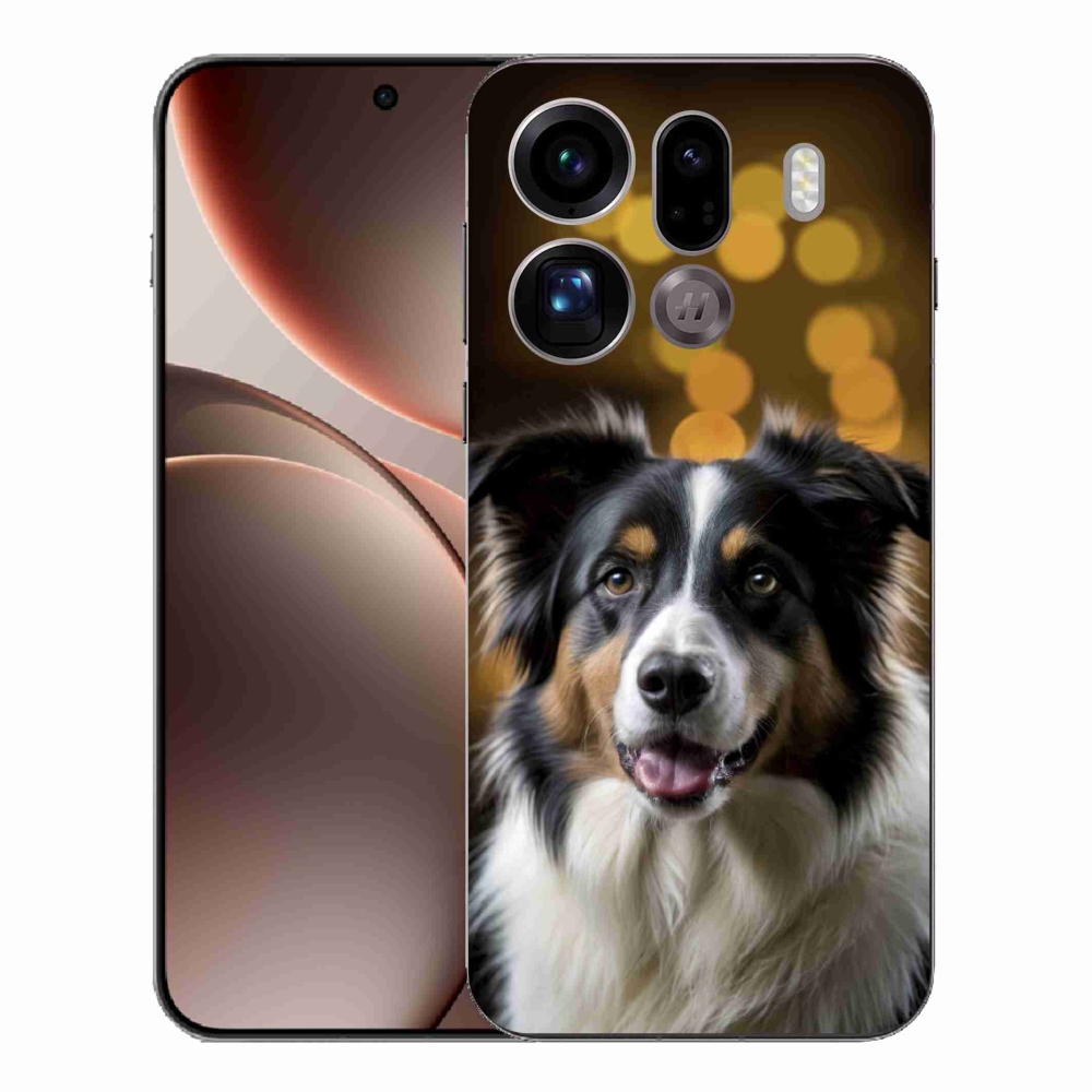 Gelový kryt mmCase na Oppo Find X9 Pro - usměvavý australský ovčák