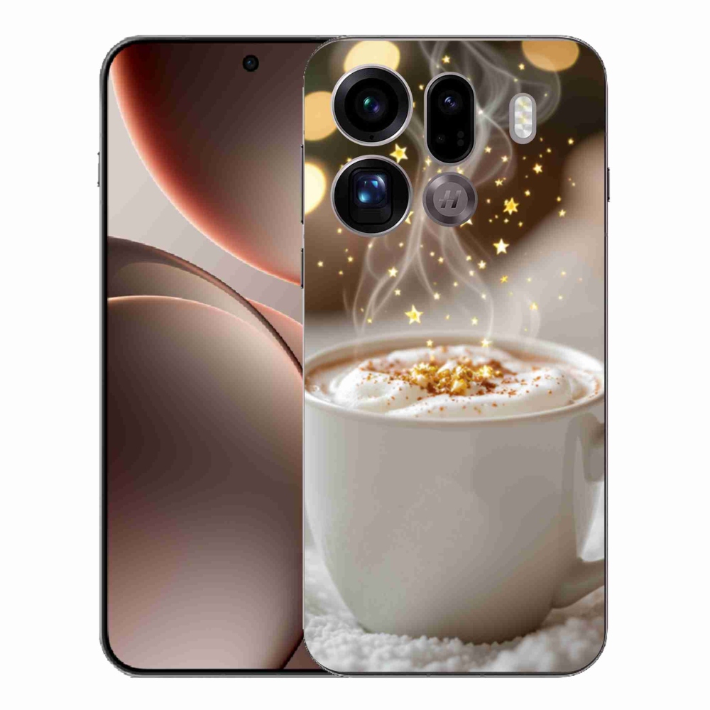Gelový kryt mmCase na Oppo Find X9 Pro - vánoční horký nápoj