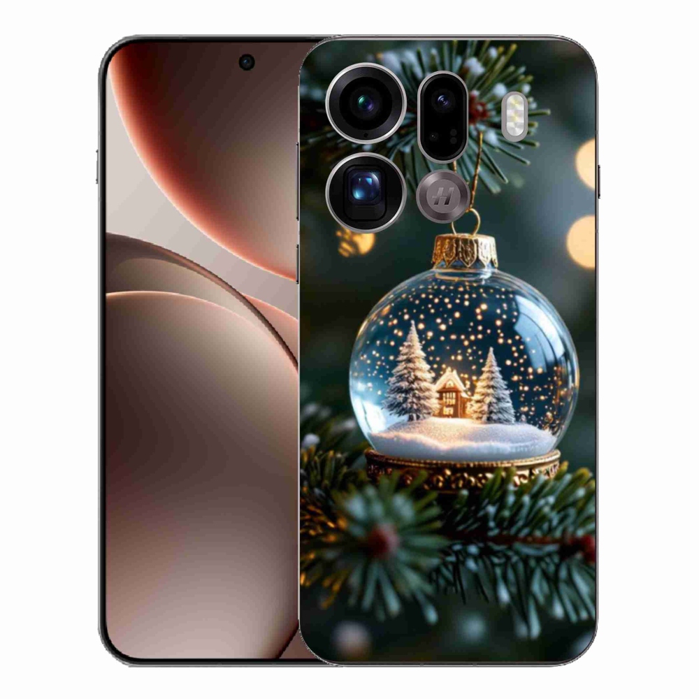 Gelový kryt mmCase na Oppo Find X9 Pro - vánoční koule 2