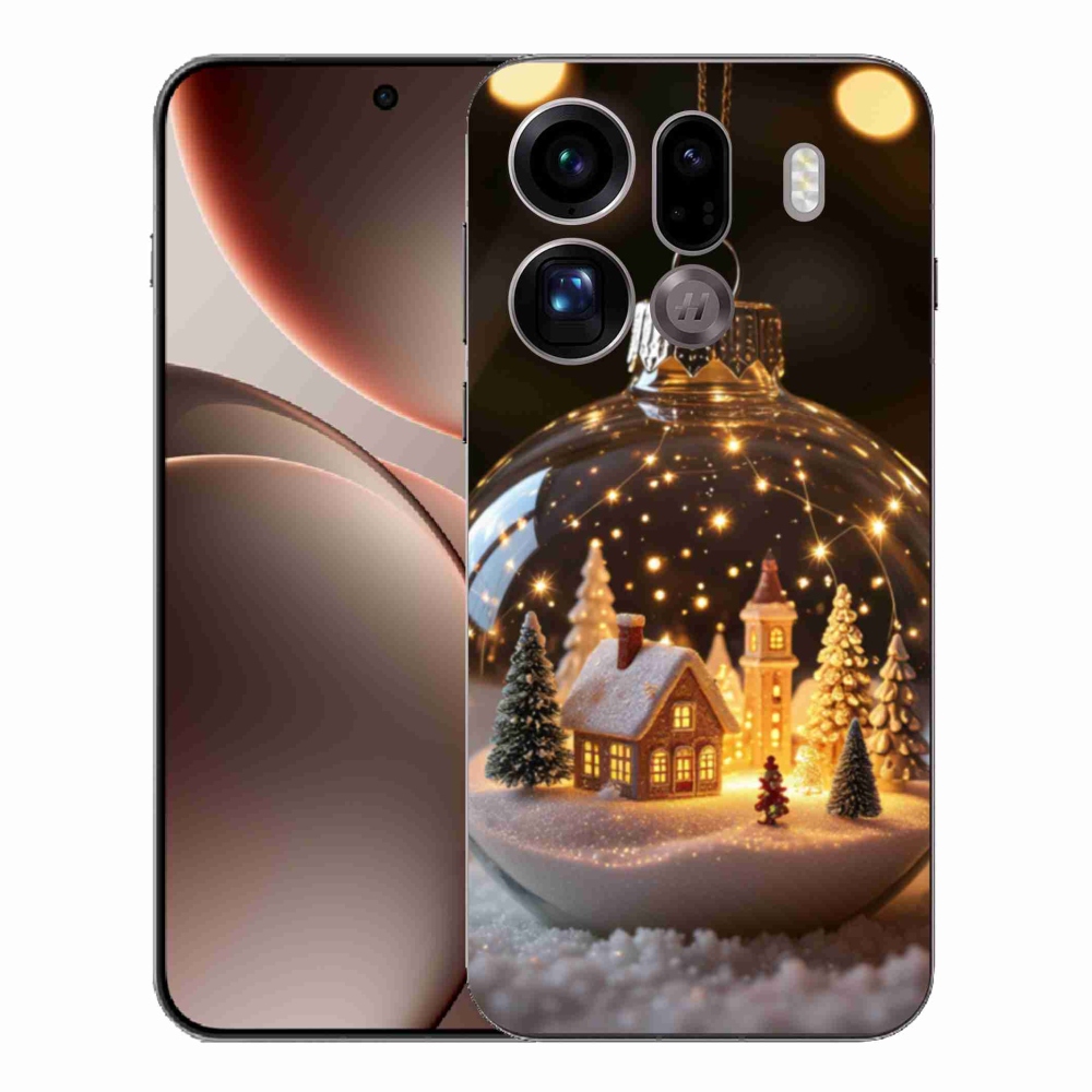 Gelový kryt mmCase na Oppo Find X9 Pro - vánoční koule 3