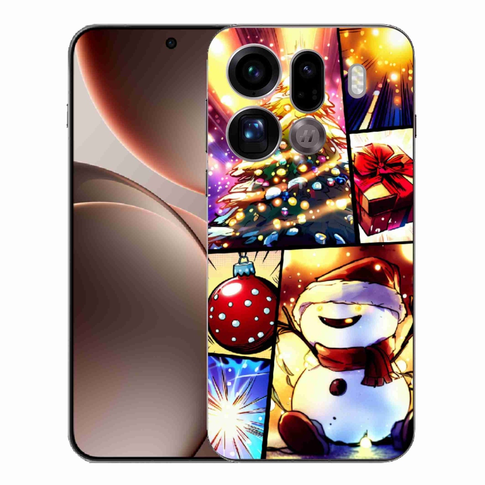 Gelový kryt mmCase na Oppo Find X9 Pro - vánoční motivy 1