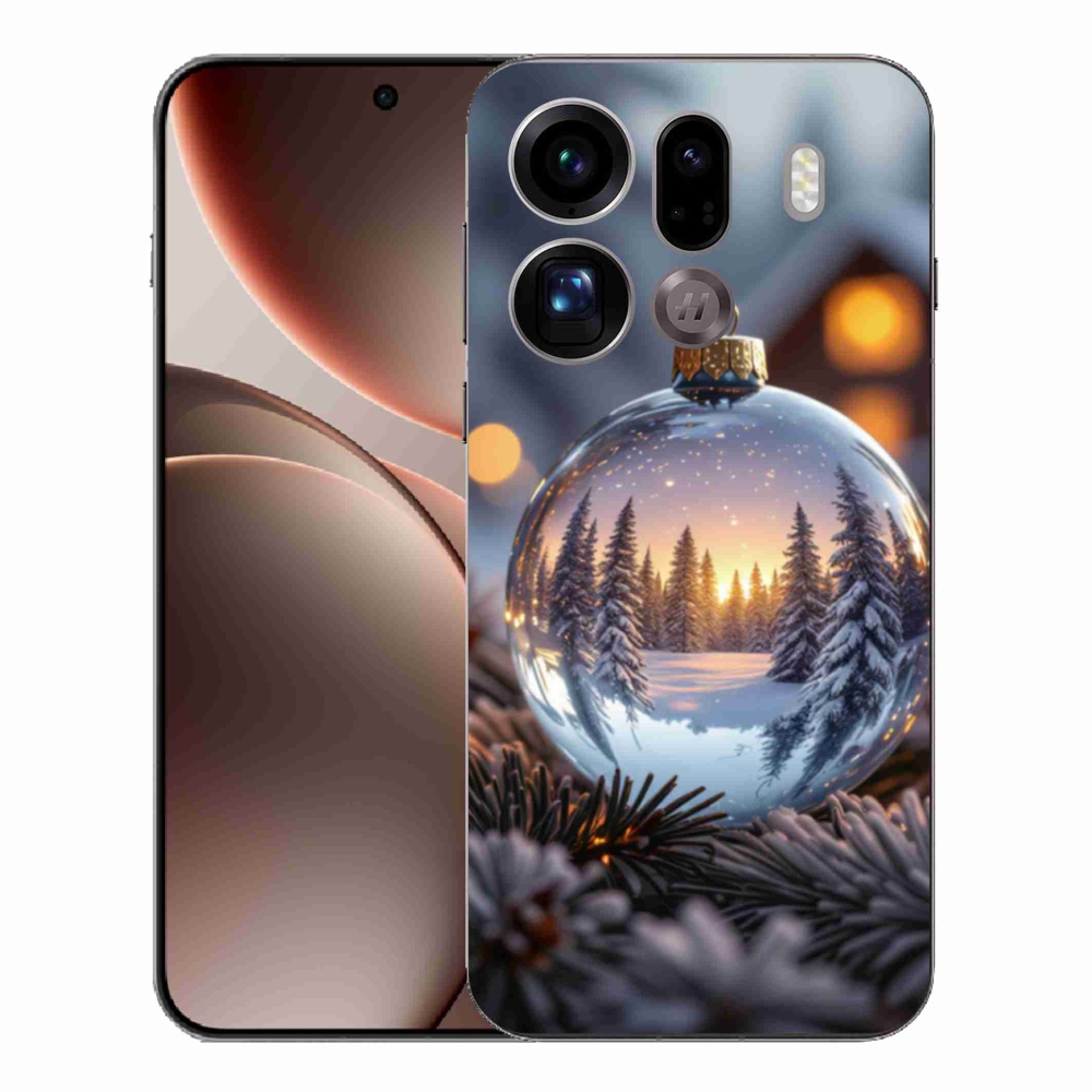Gelový kryt mmCase na Oppo Find X9 Pro - vánoční ozdoba