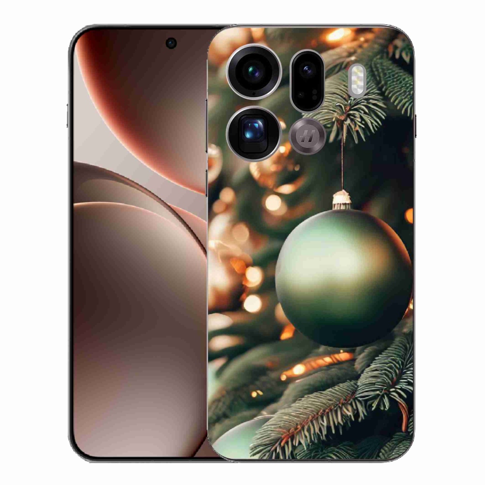 Gelový kryt mmCase na Oppo Find X9 Pro - vánoční ozdoby 1