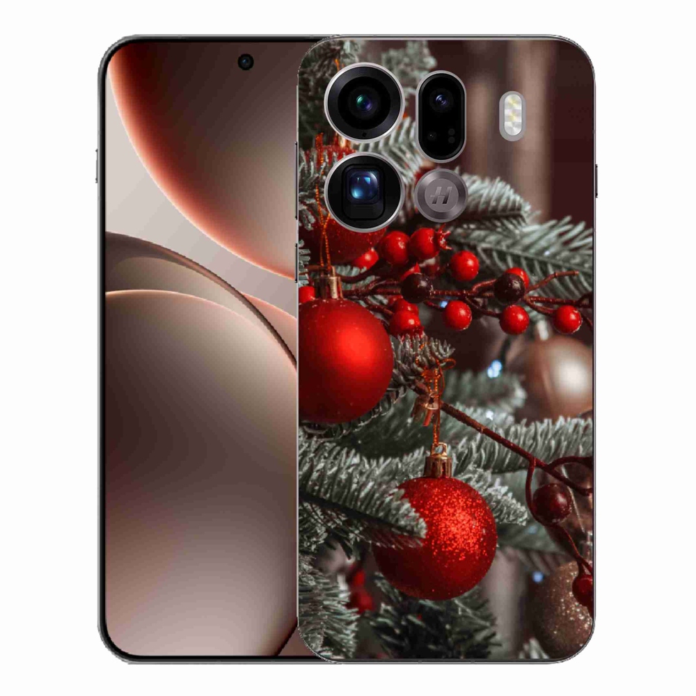 Gelový kryt mmCase na Oppo Find X9 Pro - vánoční ozdoby 2