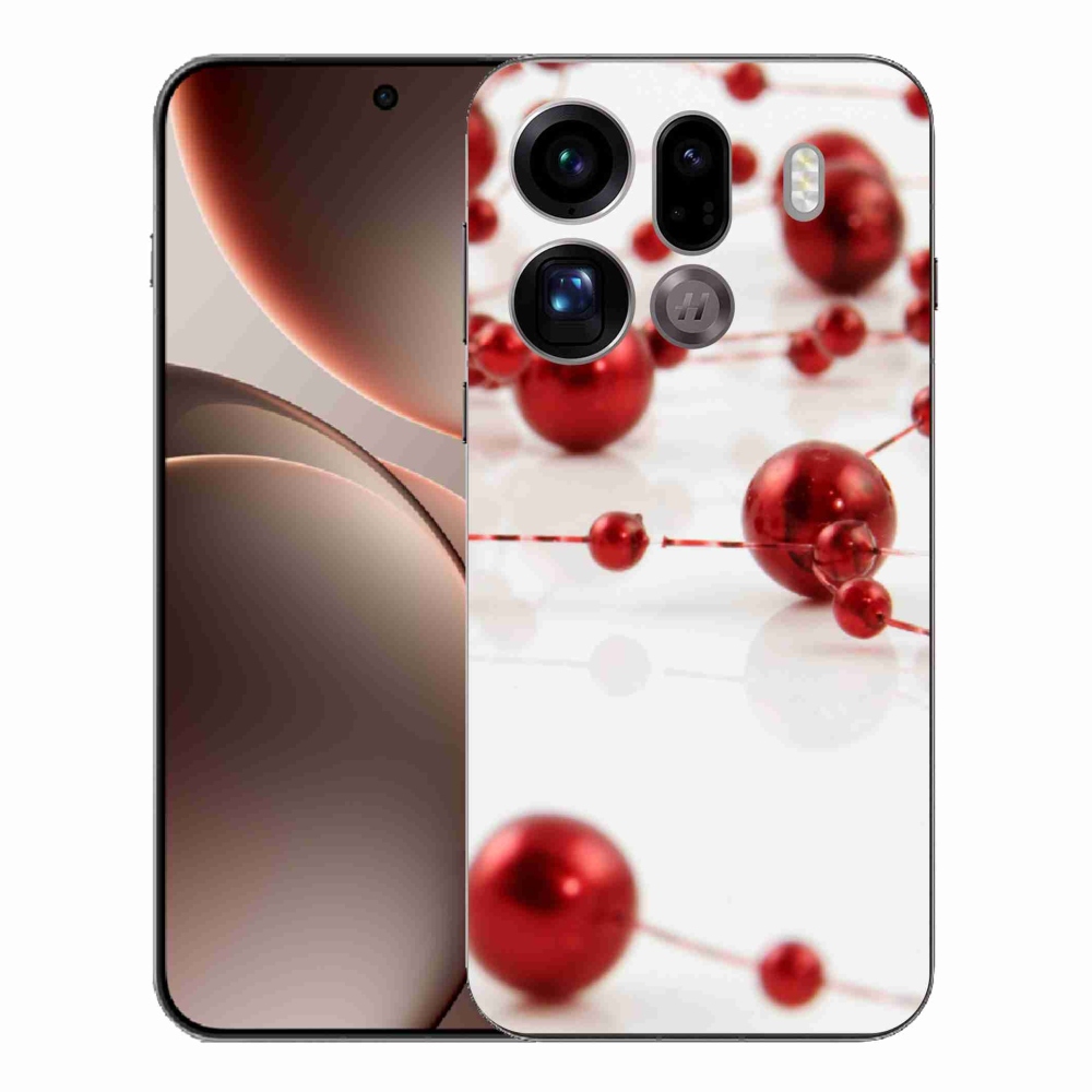 Gelový kryt mmCase na Oppo Find X9 Pro - vánoční řetěz