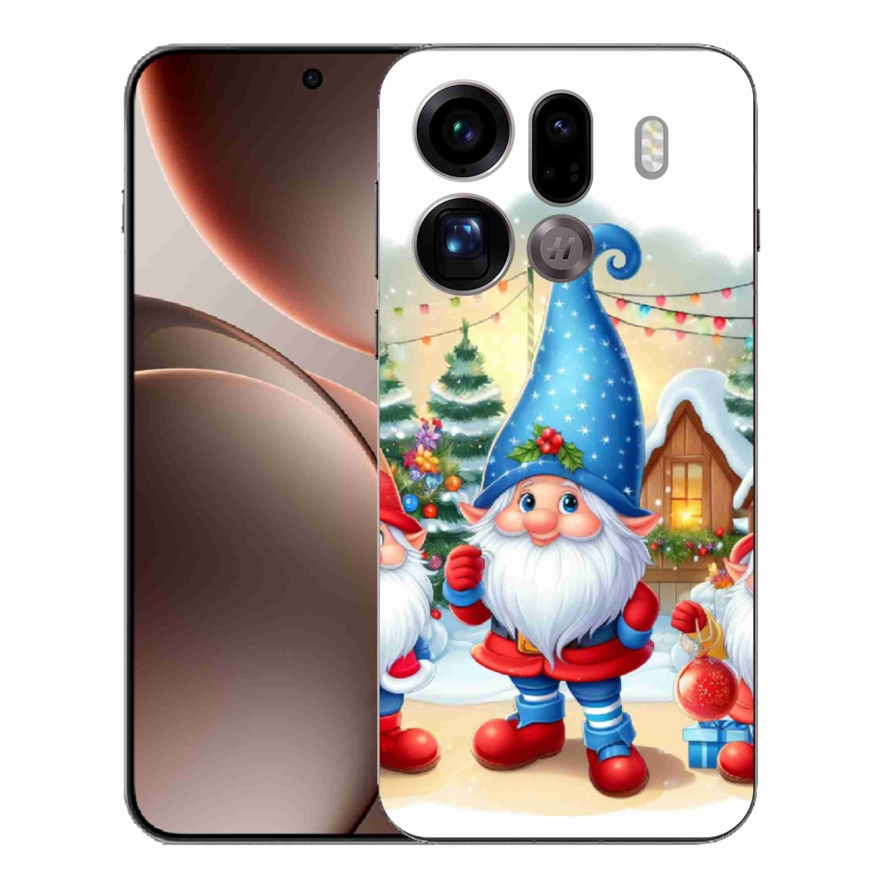Gelový kryt mmCase na Oppo Find X9 Pro - vánoční skřítci