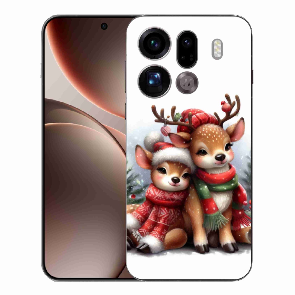 Gelový kryt mmCase na Oppo Find X9 Pro - vánoční sobi