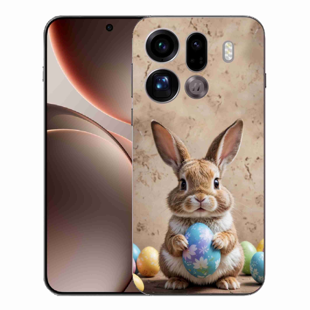 Gelový kryt mmCase na Oppo Find X9 Pro - velikonoční králíček
