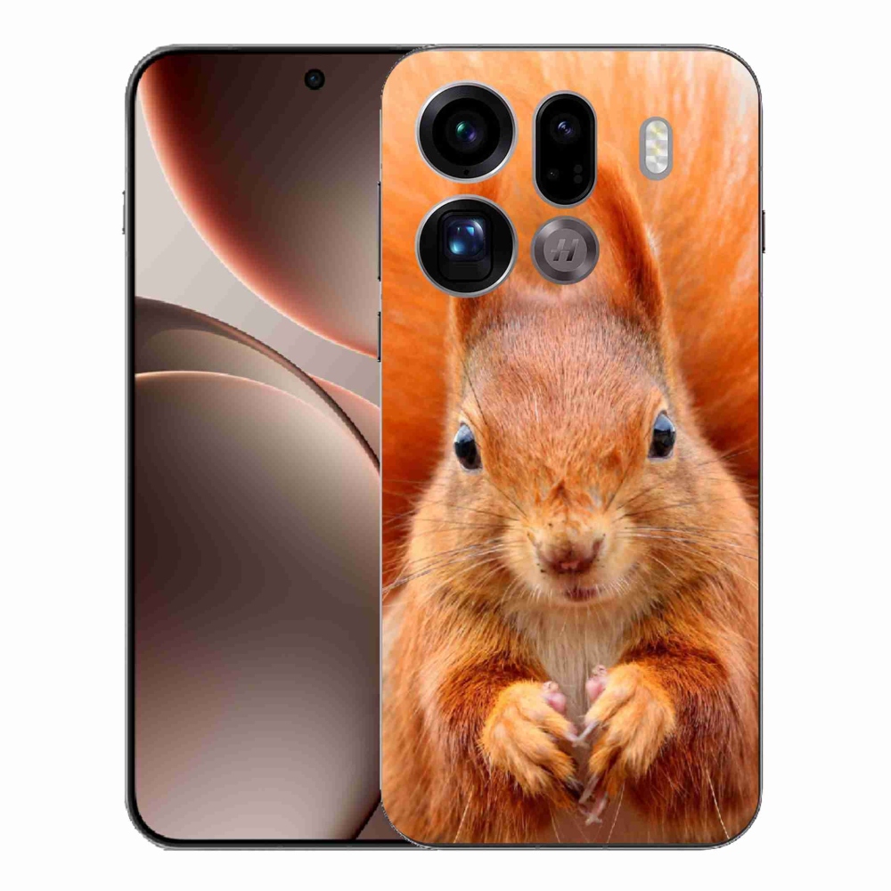 Gelový kryt mmCase na Oppo Find X9 Pro - veverka