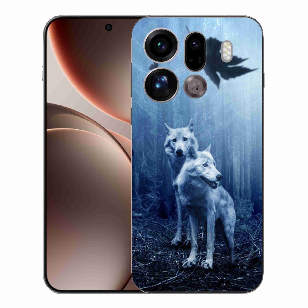 Gelový kryt mmCase na Oppo Find X9 Pro - vlci v lese