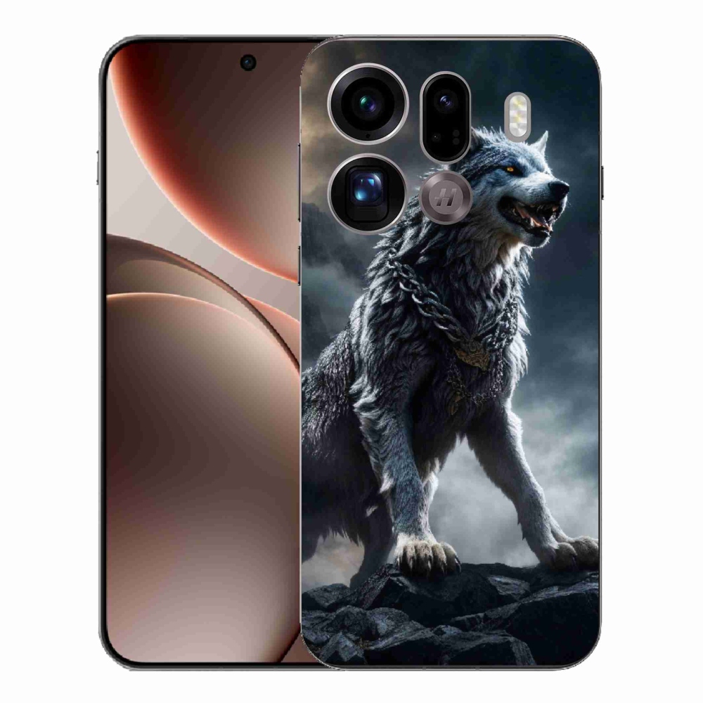 Gelový kryt mmCase na Oppo Find X9 Pro - vlk 1