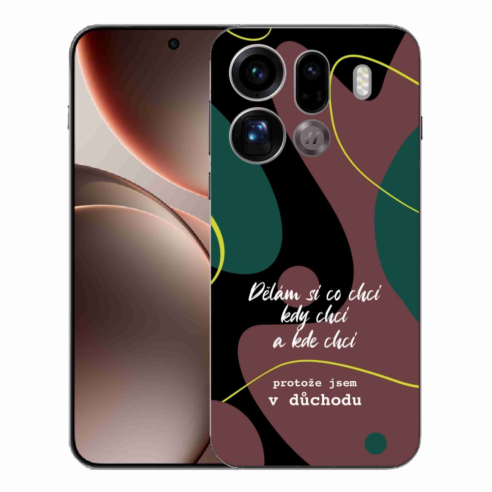 Gelový kryt mmCase na Oppo Find X9 Pro - vtipný text 10 černé pozadí