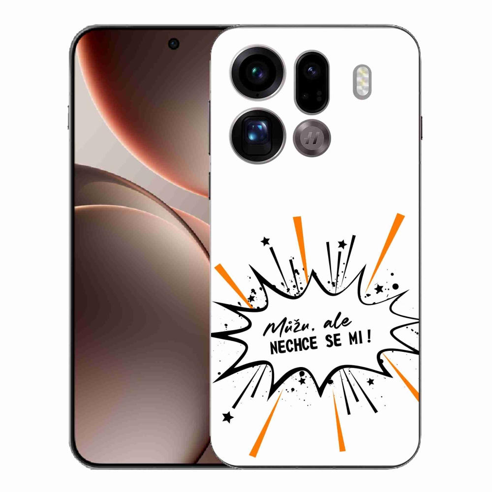 Gelový kryt mmCase na Oppo Find X9 Pro - vtipný text 11 bílé pozadí