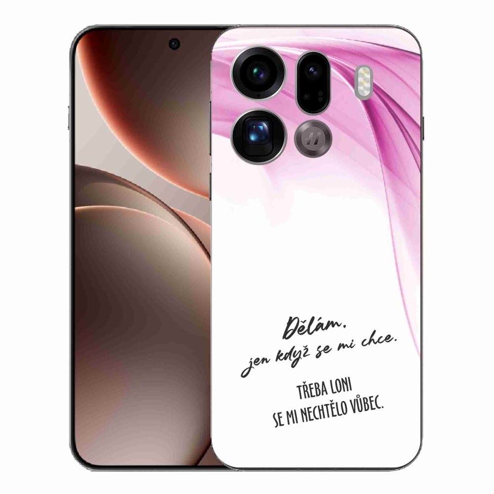 Gelový kryt mmCase na Oppo Find X9 Pro - vtipný text 12 bílé pozadí
