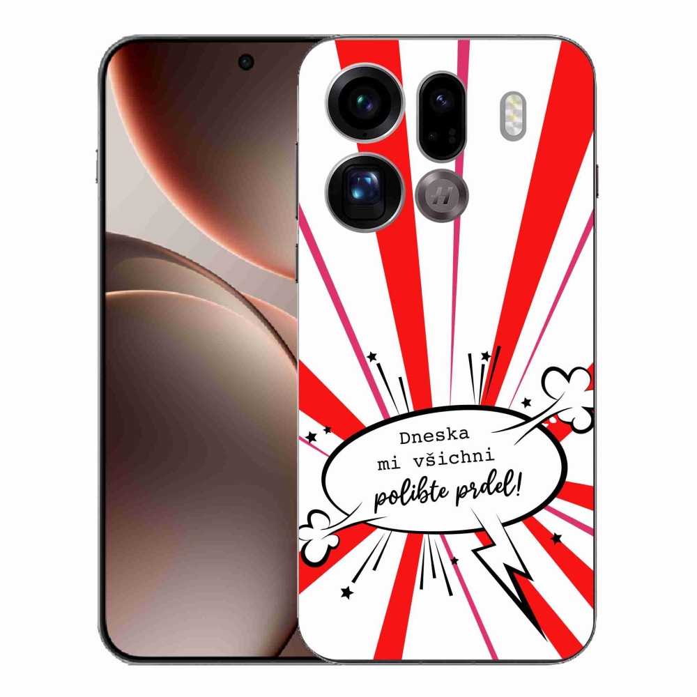 Gelový kryt mmCase na Oppo Find X9 Pro - vtipný text 15 bílé pozadí