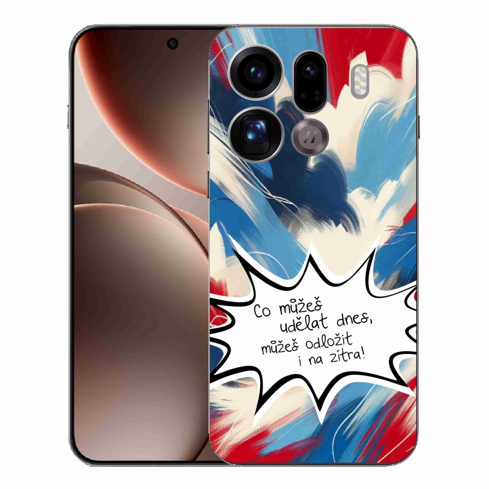 Gelový kryt mmCase na Oppo Find X9 Pro - vtipný text 9 bílé pozadí