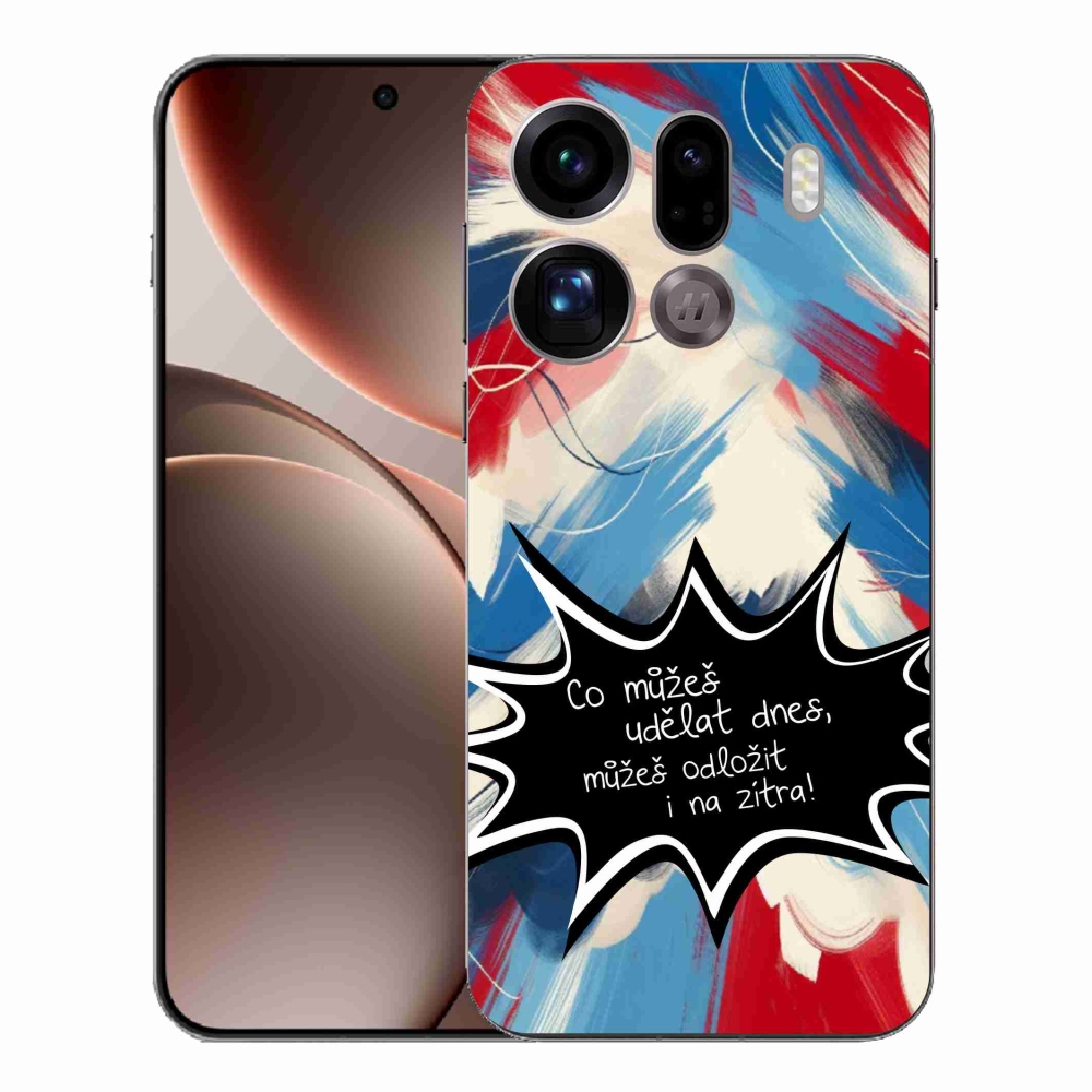 Gelový kryt mmCase na Oppo Find X9 Pro - vtipný text 9 černé pozadí