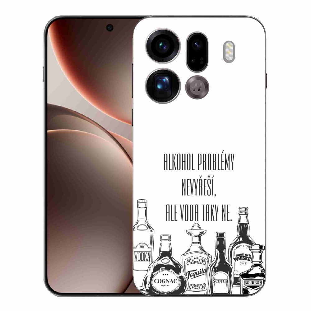 Gelový kryt mmCase na Oppo Find X9 Pro - vtipný text bílé pozadí
