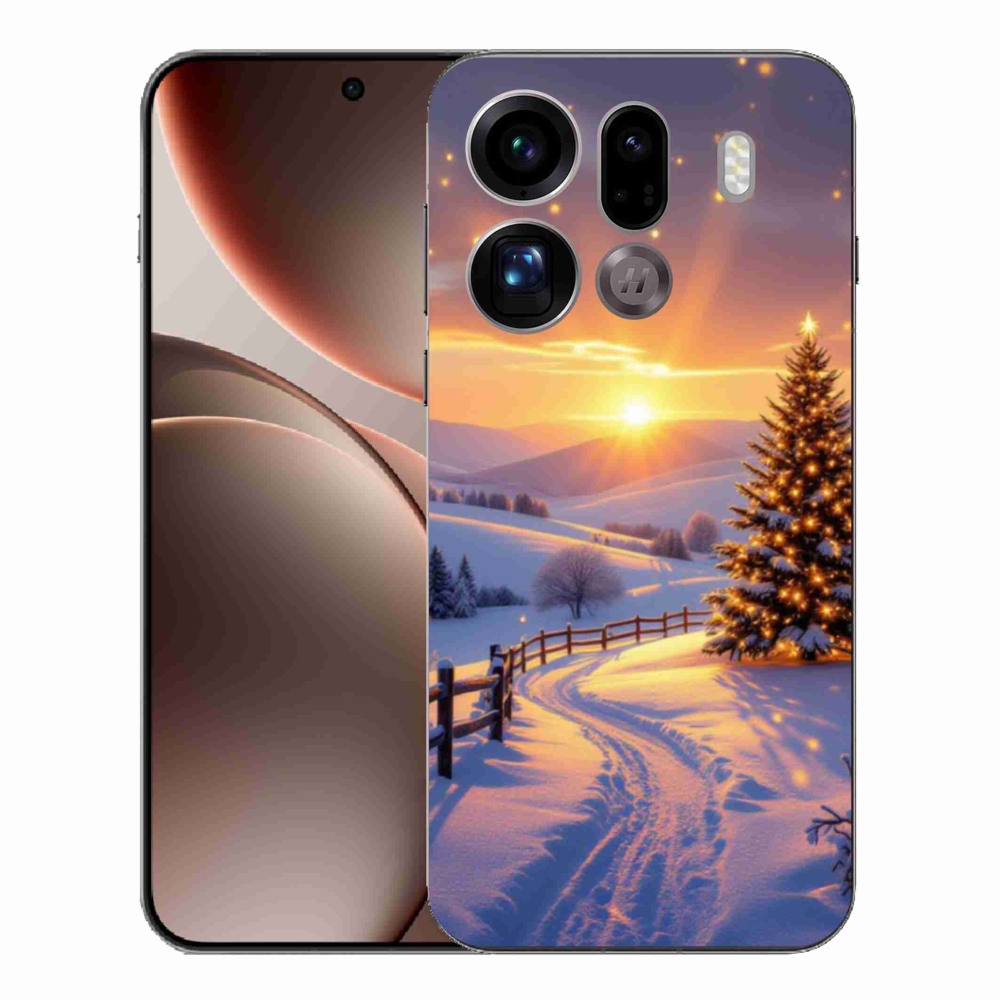 Gelový kryt mmCase na Oppo Find X9 Pro - zimní krajina