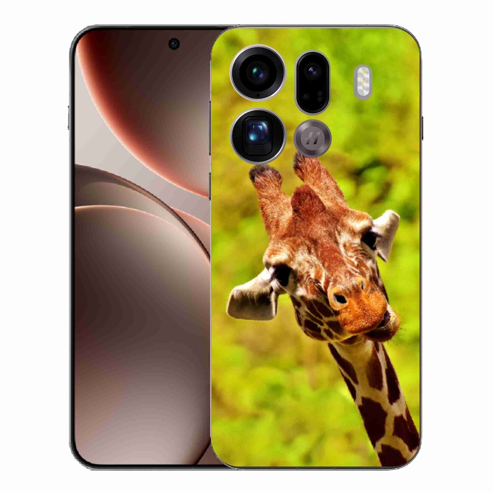 Gelový kryt mmCase na Oppo Find X9 Pro - žirafa