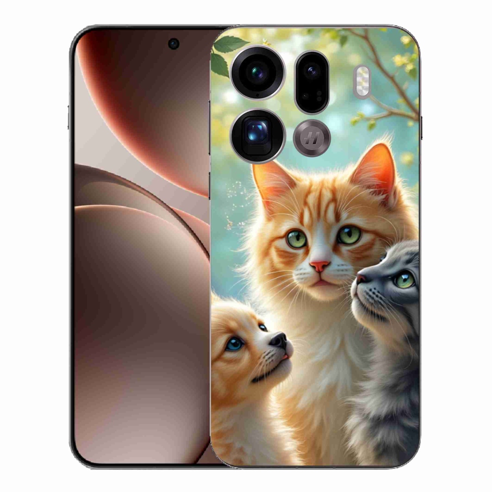 Gelový kryt mmCase na Oppo Find X9 Pro - zvířecí přátelství 2