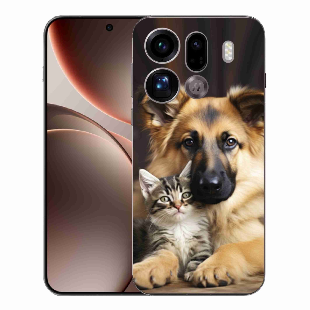 Gelový kryt mmCase na Oppo Find X9 Pro - zvířecí přátelství