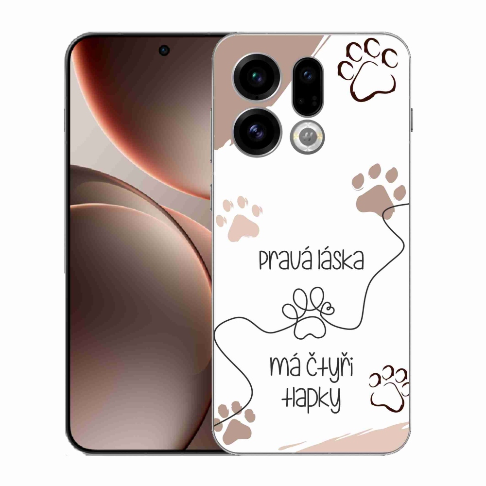 Gelový kryt mmCase na Oppo Find X9 - psí motiv 1 bílé pozadí