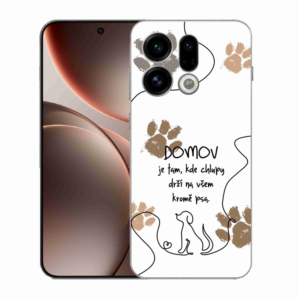 Gelový kryt mmCase na Oppo Find X9 - psí motiv bílé pozadí