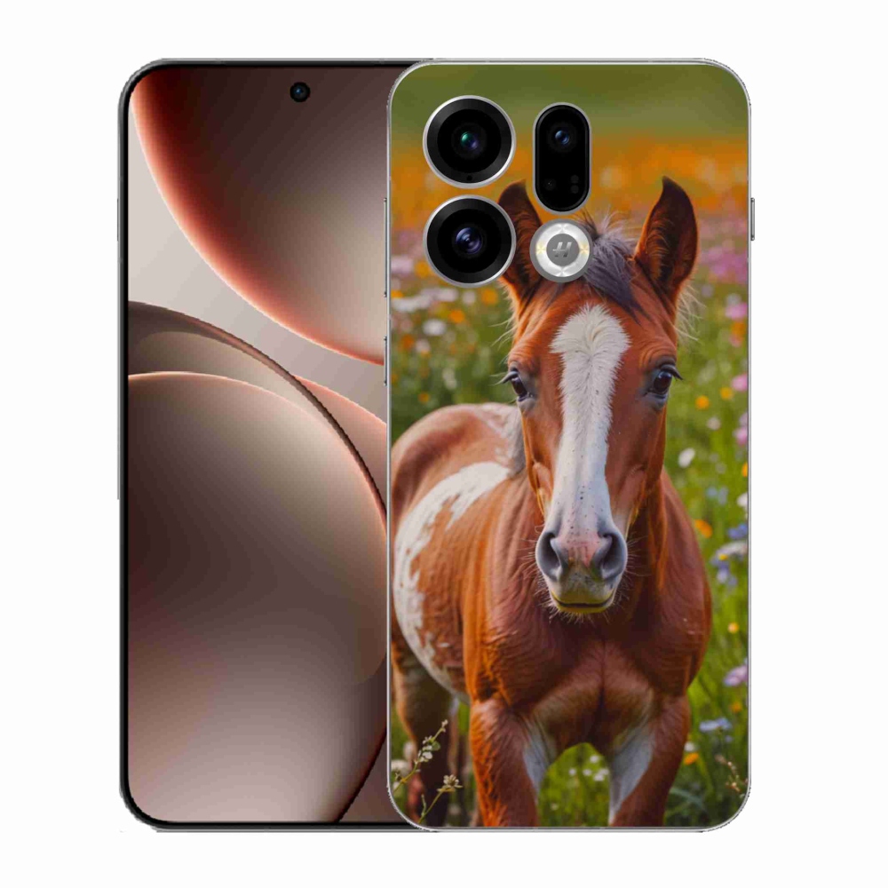 Gelový kryt mmCase na Oppo Find X9 - roztomilé hříbě