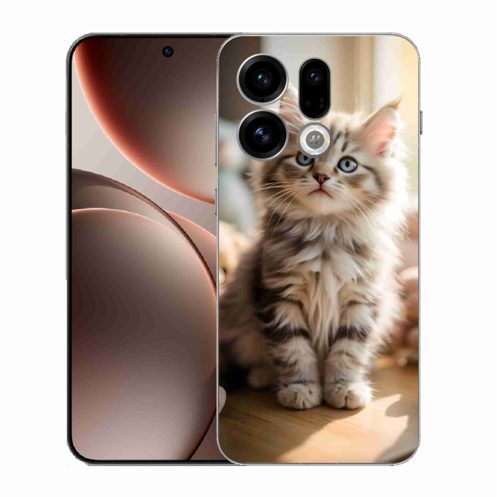 Gelový kryt mmCase na Oppo Find X9 - roztomilé kotě 10